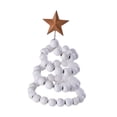 thumbnail image 2 of Mini árbol de Navidad de escritorio con adorno central de estrella para festival de madera Blanco, 2 of 9