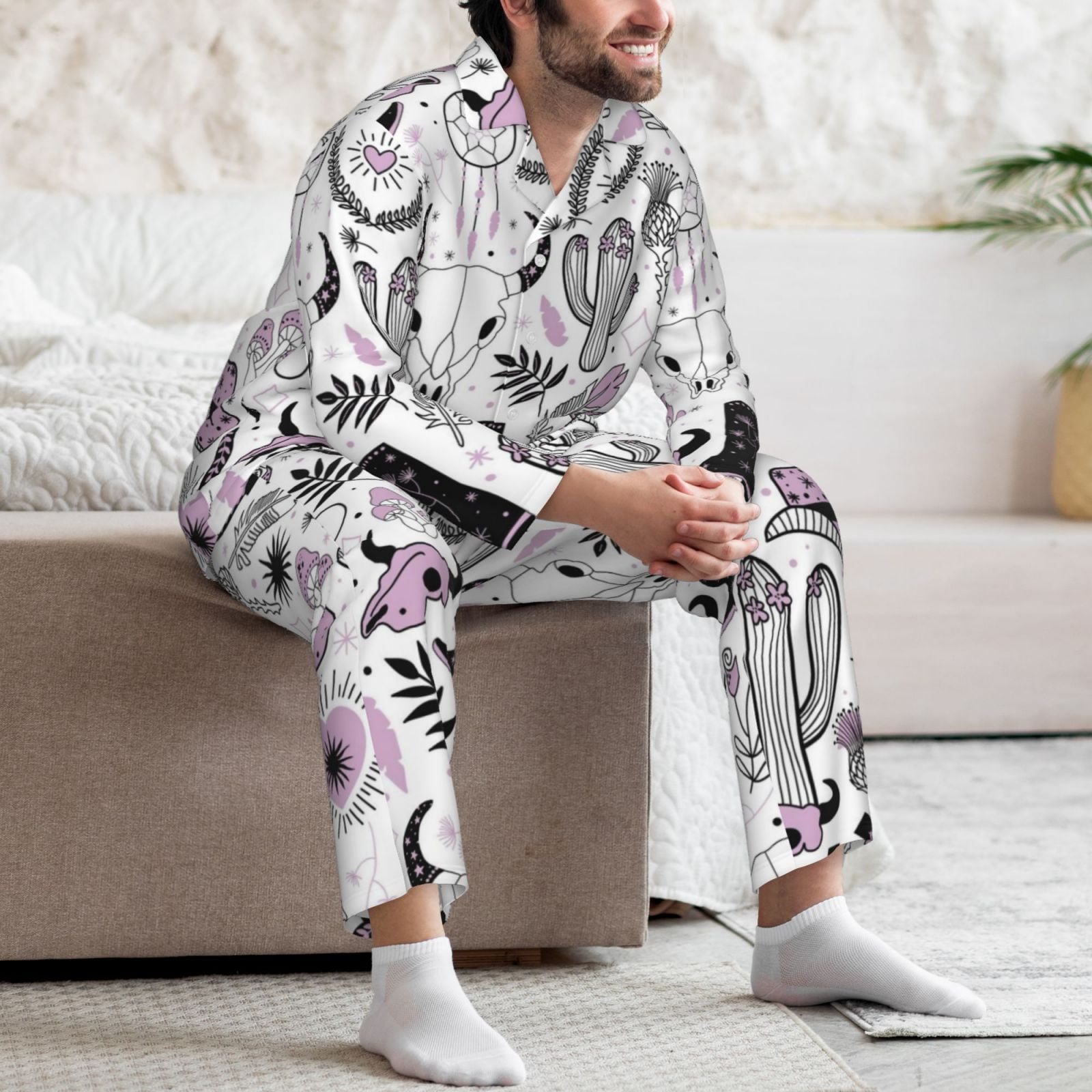 Lmdudan Winter Sherpa Fuzzy One Piece Pajamas for Men Hoodie