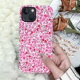 thumbnail image 4 of Case for iPhone 15, Shockproof TPU Bumper Drop Protection Hybrid 2-Layer Hard Cover Case for iPhone 15-Pink Broken Flowers, 4 of 7