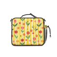 thumbnail image 3 of Pioneer Flower Floral Print Pattern Insulated Lunch Bag with Shoulder Strap and Bottle Holder,Bento School Lunch Bag Box,11x9.5x3.5 Inches, 3 of 5