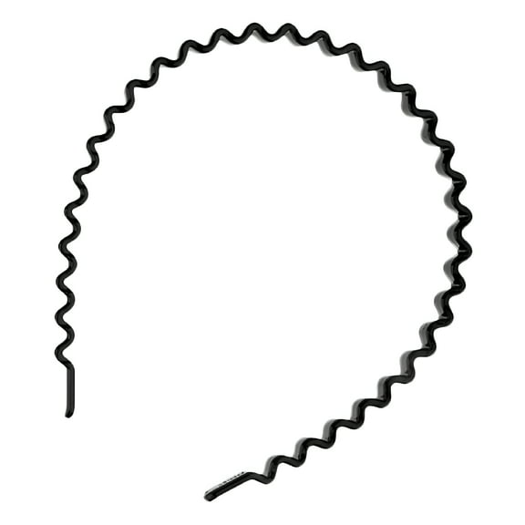 VANIDO Women's Comb Hair Band Zigzag Headband Hair Band Headgear for Running Football - Black, as described