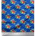 thumbnail image 1 of Soimoi Poly Georgette Fabric Leaves Tropical Decor Fabric Printed Yard 42 Inch Wide, 1 of 1