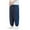 Navy, variant on FNFYFH Men's Striped Harem Pants Big and Tall Elastic Waist Yoga Joggers Lightweight Loose Ankle Length Summer Beach Lounge Pants