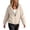 Beige, variant on Women's Water Repellent Windbreaker Jacket, Long Sleeve Raglan Hooded Coat, Zip Up Lightweight Outerwear with Pockets, Casual Sporty Top, S-2XL