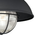 thumbnail image 3 of HomeStock French Flair Black Coastal Barn Dome Outdoor Flush Mount Ceiling Light with Clear Seeded Glass, 10" W x 7.75" H x 10" D, 3 of 3