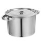 thumbnail image 4 of Olla de acero inoxidable para guisar con tapa, olla espesa para guisar, utensilios de cocina, cubo para sopa de acero inoxidable, cubo para cocinar multiusos, 4 of 6