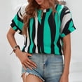 thumbnail image 1 of Blusas de manga corta con cuello en V, blusas de verano de manga corta con cuello en V, blusa informal construida para durar, 1 of 6
