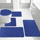 thumbnail image 4 of Juego de 5 Alfombras de Baño de Espuma: Ultrasuaves, Antideslizantes, Absorbentes, Lavables a Máquina, 40X60 Cm, 40X50 Cm, 38X43 Cm, Colores Oscuros, 4 of 7