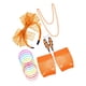 thumbnail image 2 of Sonducket 1 Juego de disfraces de los años 80, ropa clásica clásica y práctica para mujer, ropa de estilo de encaje, ropa ornamental para adultos Accesorios de disfraces Naranja Sonducket AP009461-05, 2 of 6