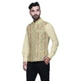 thumbnail image 2 of Atasi Marriage Ethnic Coat For Men Printed Nehru Jacket Mens Bandhgala Casual Vest Jacket-Medium, 2 of 3