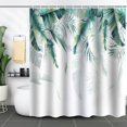 thumbnail image 1 of Bathroom curtain, green plant shower curtain, waterproof and mildew-proof, 3D digital printing, forest bath curtain partition, no drilling required, xtl826, 150*180, 1 of 1