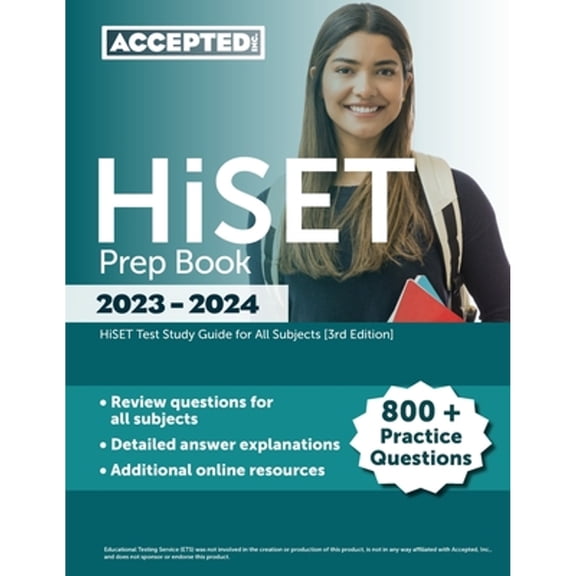 Pre-Owned HiSET Prep Book 2023-2024: 800+ Practice Questions, HiSET Test Study Guide for All Subjects (Paperback) by Jonathan Cox