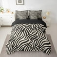 thumbnail image 2 of Homewish Teens Female Men Women Zebra Print Twin Bedding Sets 7-Piece,Jungle Animal Stripes Bedding Comforter Set Microfiber,Woodland Wildlife Print Breathable Sheet Sets,Lightweight Room Decor, 2 of 8