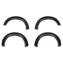 Ikon Motorsports Fender Flares Fits 2023-2025 Ford F-250 F-350 Super Duty Pocket Style PP Smooth Black Wheel Flare Cover Protector 4 Pcs Front & Rear