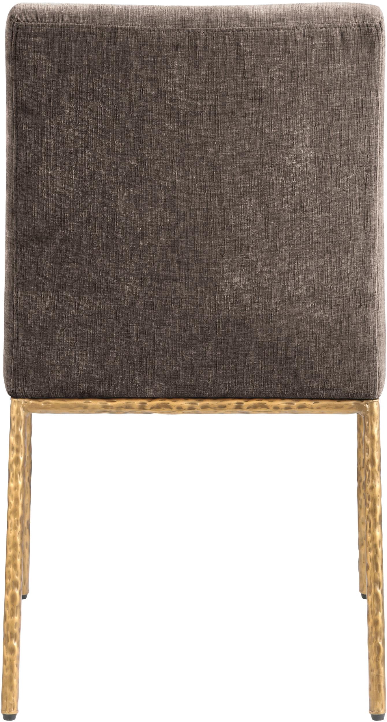 Meridian Furniture Reeves Brown Chenille Fabric Dining Side Chair (Set of 2)
