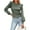 Bean Green, variant on PRETTYGARDEN Women's Ruffle Long Sleeve Sweaters Crew Neck Lightweight Sweater Fall Trendy Ribbed Knit Pullover Tops