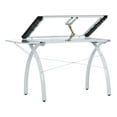 thumbnail image 6 of Studio Designs Futura Craft Station Drafting, Craft Table with 9.5"W Folding Shelf and 35.5" W Glass Adjustable Angle Top, 6 of 11