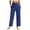 Blue, variant on High Waist Yoga Pants For Women Solid Color Capri Leggings Stretchy Fitness Sports Cropped Tights Soft Beautiful Women's Casual Pants