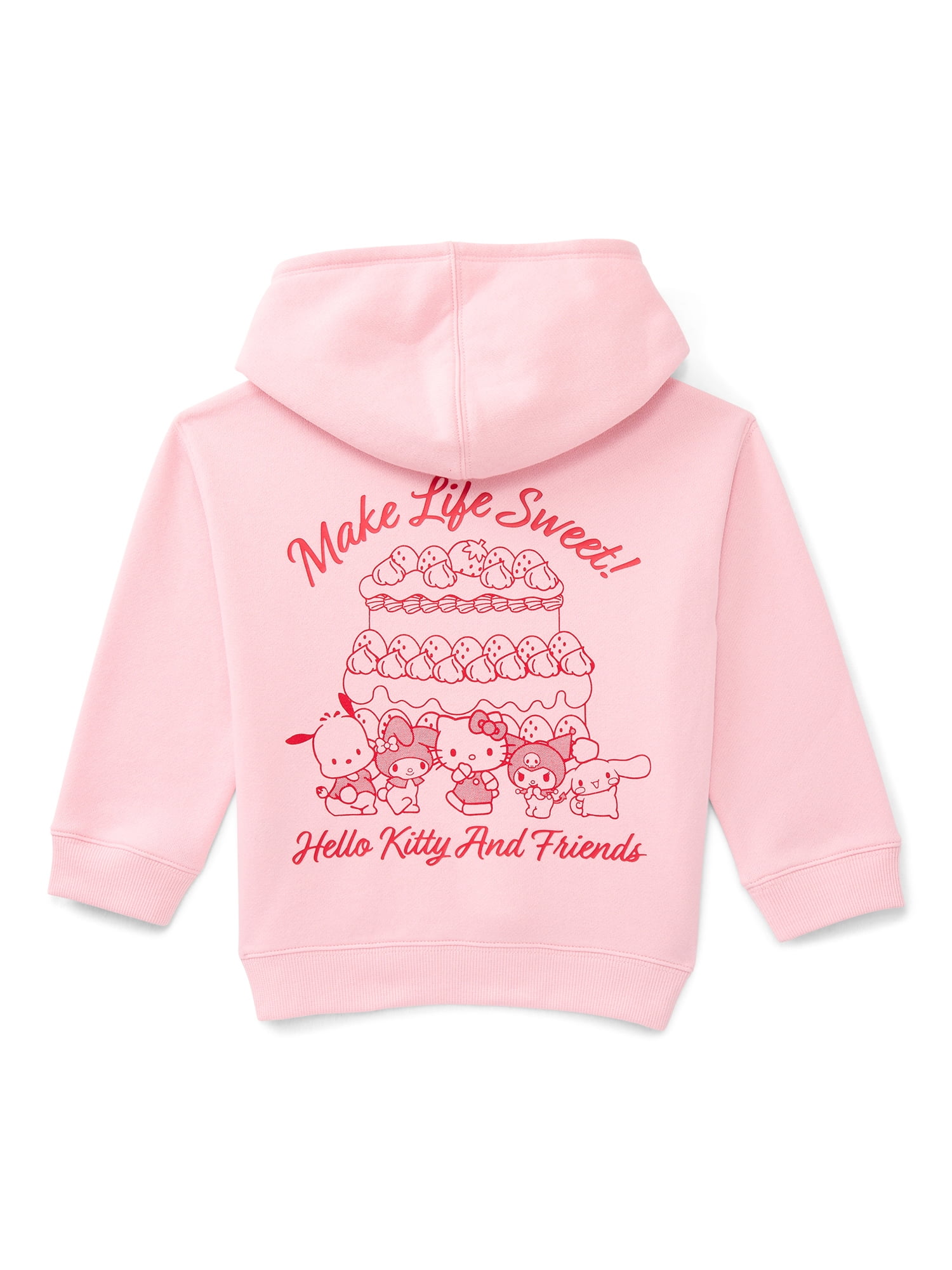 Wonder Nation x Hello Kitty Toddler Girls Graphic Hoodie with Long Sleeves, Sizes 12M-5T