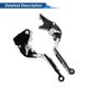 thumbnail image 5 of Palancas de freno y embrague cortas y largas para Kawasaki VERSYS 650 15-23, palanca de freno ajustable de motocicleta, aleación de aluminio, cabeza negra, mango tono plateado, 5 of 6