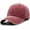 Burgundy, variant on 1Pack Men Women Baseball Cap Vintage Washed Distressed Hats Twill Plain Adjustable Dad-Hat