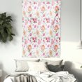 thumbnail image 3 of Pale Pink Tapestry, Watercolor Style Rural Meadow Floral Pattern Inspired by Fresh Spring Nature, Wall Hanging for Bedroom Living Room Dorm Decor, 60W X 80L Inches, Multicolor, by Ambesonne, 3 of 5