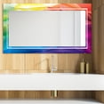 thumbnail image 2 of DESIGN ART Designart 'Triangular Colourfields 44' Glam Mirror - Modern Vanity Printed Mirror 31.5in.x23.7in., 2 of 3