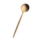 thumbnail image 1 of Cucharas largas de acero inoxidable para hielo, café y sopa. Oro, 1 of 9