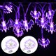 thumbnail image 1 of Yescom 2Pack 15ft Halloween Bat String Lights 60PCS LED Fairy Lights Purple Lighting for Indoor Outdoor Porch Garden Party Decor Yescom Modern, 1 of 11