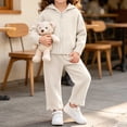 thumbnail image 6 of Cethrio Girls Knitted Outfit Sets, 2 Piece Fall Casual Long Sleeve Girls' Clothing Sets White Size 7-8 T, 6 of 8