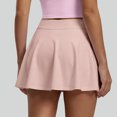 thumbnail image 5 of PBFRDSJ Womens Flowy Wrap Skirt Y2K High Waisted Athletic Skorts with Build-in Shorts Side Slit Mini Tennis Skirt, 5 of 6