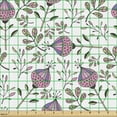 thumbnail image 2 of Botany Fabric by the Yard, Repetitive Pattern with Abstract Quirky Leafy Flora, Decorative Upholstery Fabric for Chairs & Home Accents, Pink Lavender by Ambesonne, 2 of 5