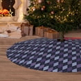 thumbnail image 6 of Sikiie Purple and Blue Squares 30-48 inches {designName} Print Christmas Tree Skirt Snowman Xmas Tree Skirt with Edge Christmas Decorations for Holiday Party48", 6 of 7
