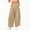 Khaki women polka dot wide leg pants a1, variant on Cagogo Women's Polka Dot Wide Leg Trousers Elastic Waist Casual Loose Long Pants with Pockets Travel Beach Work Lounge Palazzo Pants Summer Fashion Clothes, Pink M