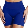 thumbnail image 3 of Women Workout Gym Impact Shorts Hidden Scrunch Butt Lifting(BLUE XL), 3 of 5