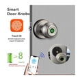 thumbnail image 2 of Fingerprint Lock for Smart Door Knobs Keyless Entry Biometric Type-C and Mechanical Key Unlock, 2 of 7