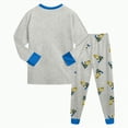thumbnail image 5 of HCNTES Toddler Boy 2-piece Pajamas All-Weather Sleepwear Pjs Set Dailywear & Loungewear Outfits Set for Baby Boy(A01-Grey,5-6 Years), 5 of 8