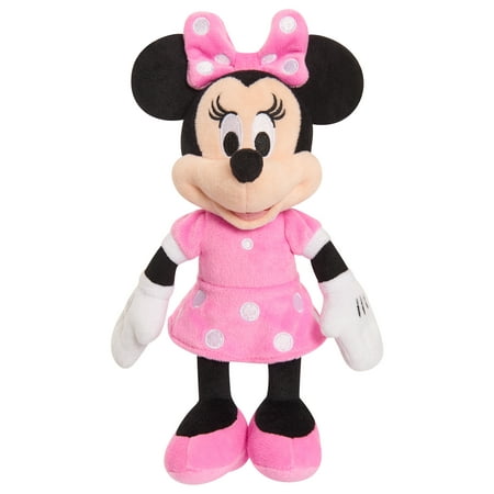 Minnie Mouse Bean Plush, Minnie in Pink Dress, Officially Licensed Kids Toys for Ages 2 Up, Gifts and Presents