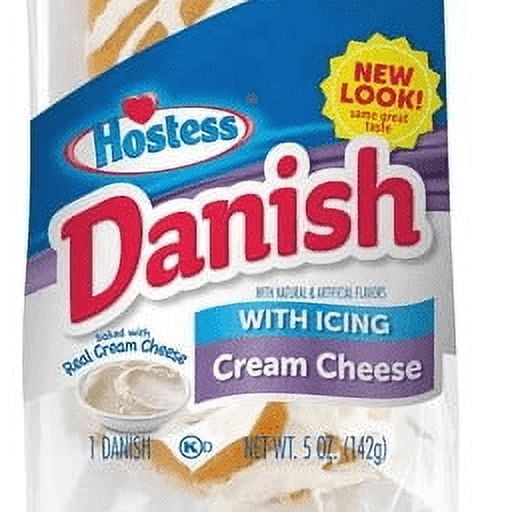 Hostess Cream Cheese Danish Cake with Icing, Single Serve, 5 oz. Shelf-Stable