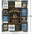 thumbnail image 6 of 85th Birthday Gifts for Men - Gifts for 85 Year Old Man - 85th Birthday Gifts for Dad, Grandpa - 85 Birthday Decorations for Men - 1939 Birthday Balnket 60" x 50", 6 of 6