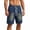 Blue, variant on Hurxie Men's Drawstring Loose Fit Jean Shorts Summer Outdoor Casual Jeans Shorts Elastic Waist Beach Denim Short Pants Black,S