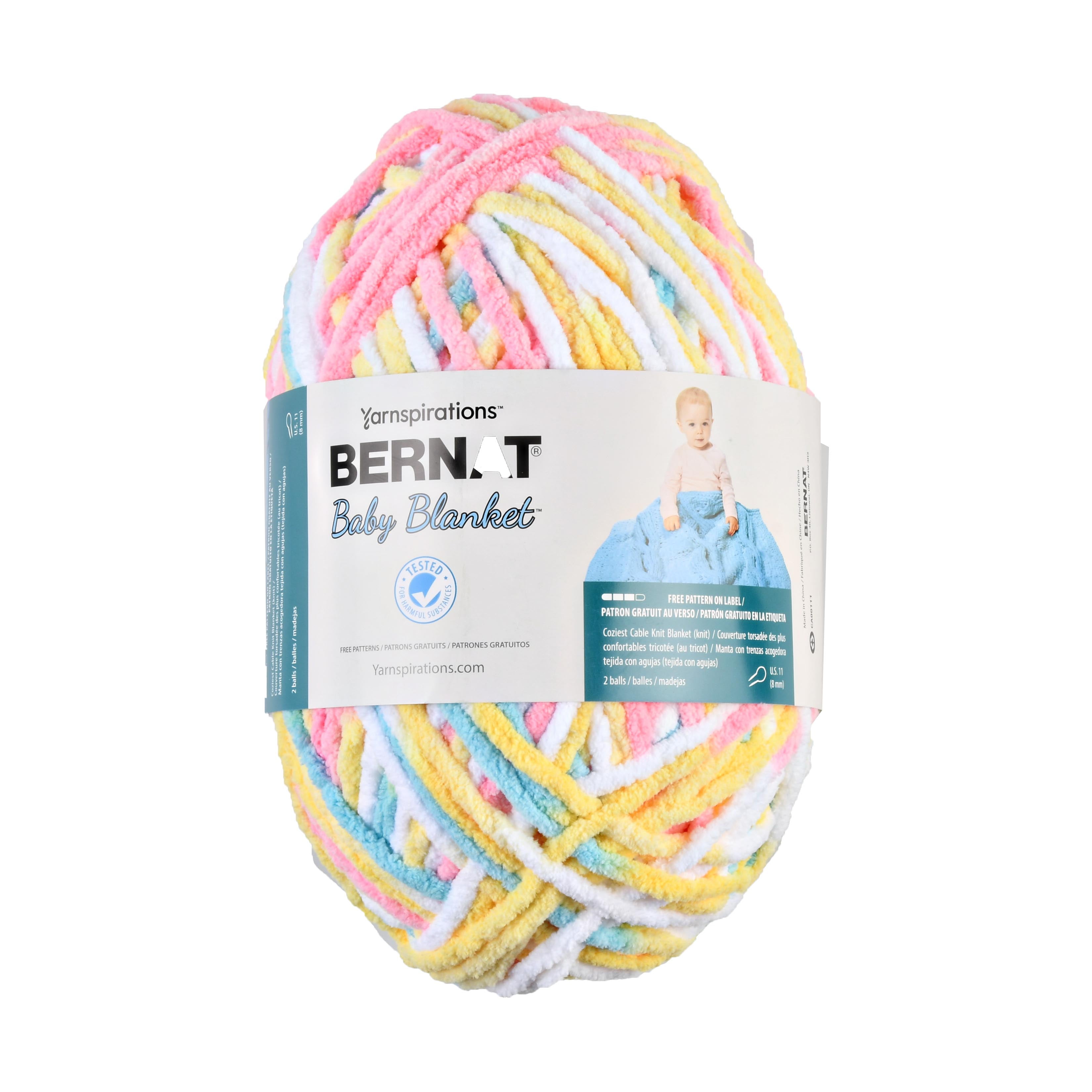 Photo 1 of Bernat® Baby Blanket™ #6 Super Bulky Polyester Yarn Pitter Patter 10.5oz/300g 220 Yards