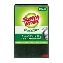 Scotch-Brite Heavy Duty Scour Pads, 8, Green