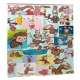 thumbnail image 2 of Shower Curtain Cartoon Art Bath Shower Curtains with 12 Hooks, Waterproof Washable Polyester Bathroom Home Decor Set 72x72 Inch, Plastic, 2 of 8