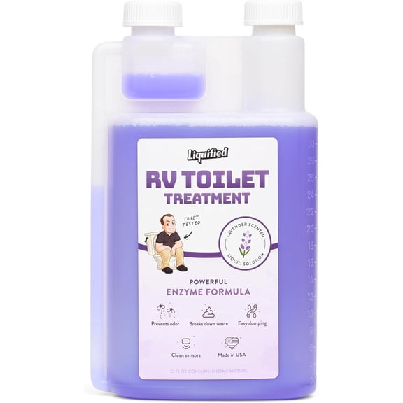Liquified RV Toilets Treatment, Black Holding Tank Digester and Deodorizer, Lavender Scent, 32 fl oz