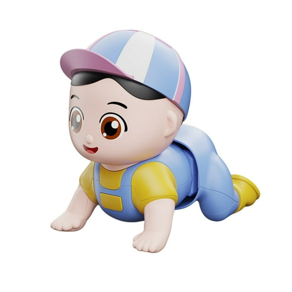 Educational Alphabetics Baby Crawling Animated Animal with Sound Effects for Early Learning Interactive Toddler Crawl Trainer for 6-12 Months