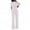 White, variant on Summer Clearance Zpanxa Jumpsuits for Women Dressy Solid Off Shoulder Short Sleeve with Belt Slim Jumpsuit Overalls Yellow XL