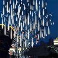 thumbnail image 3 of Cadena de luces LED de lluvia de meteoritos, 8/16/24/32 tubos, 30/50 cm, para decoración de exteriores, Navidad, bodas, árboles, fiestas, 220 V/110 V, 3 of 5