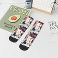 thumbnail image 5 of Uemuo Marine Sailing Printed Crew Socks, Moisture-Wicking Socks, Athletic Socks for Men Breathable Cushion Socks Casual Sport Socks for Running Traveling, 5 of 6