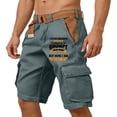 thumbnail image 5 of Big And Tall Cargo Shorts For Men With Elastic Waist And Drawstring Featuring Durable Cotton Blend Fabric In Classic Khaki Olive Black Navy Green M, 5 of 5